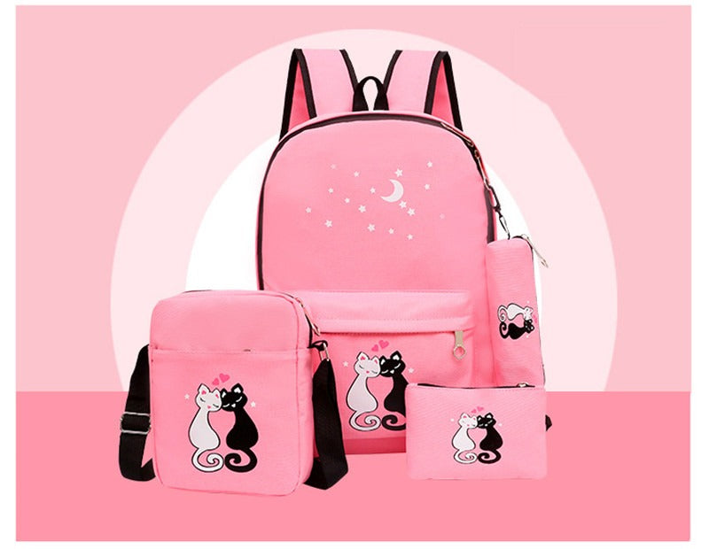 4-Piece School Bag & Backpack Set