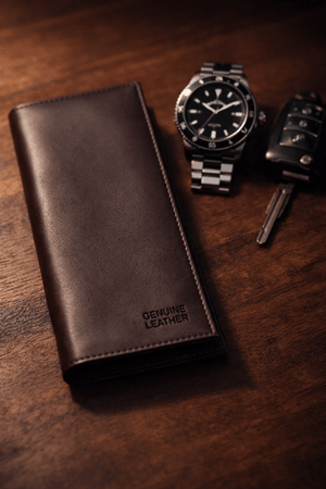 Premium Genuine Leather Long Wallet For Men & Women